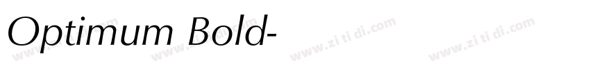 Optimum Bold字体转换